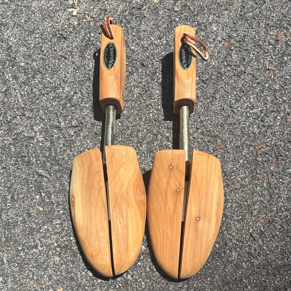 Church's Natural Wood Shoe Trees with Toe Splitters